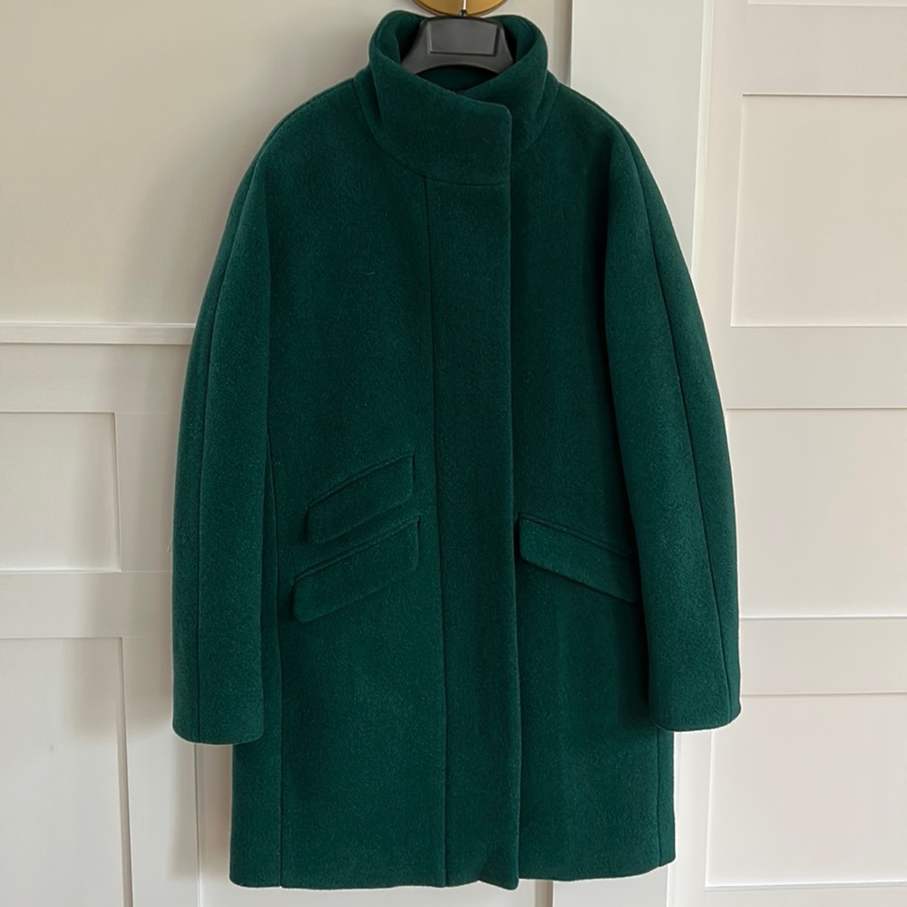 J. Crew Cocoon Coat in Italian Stadium-Cloth Wool Size 2